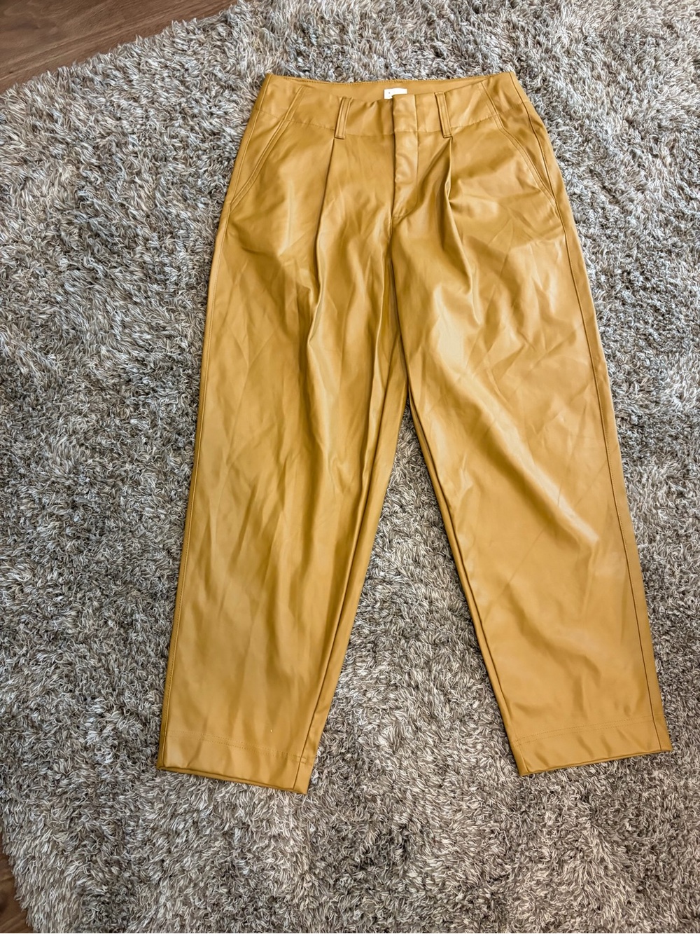 a new day Women’s Faux-Leather pants in Mustard Yellow